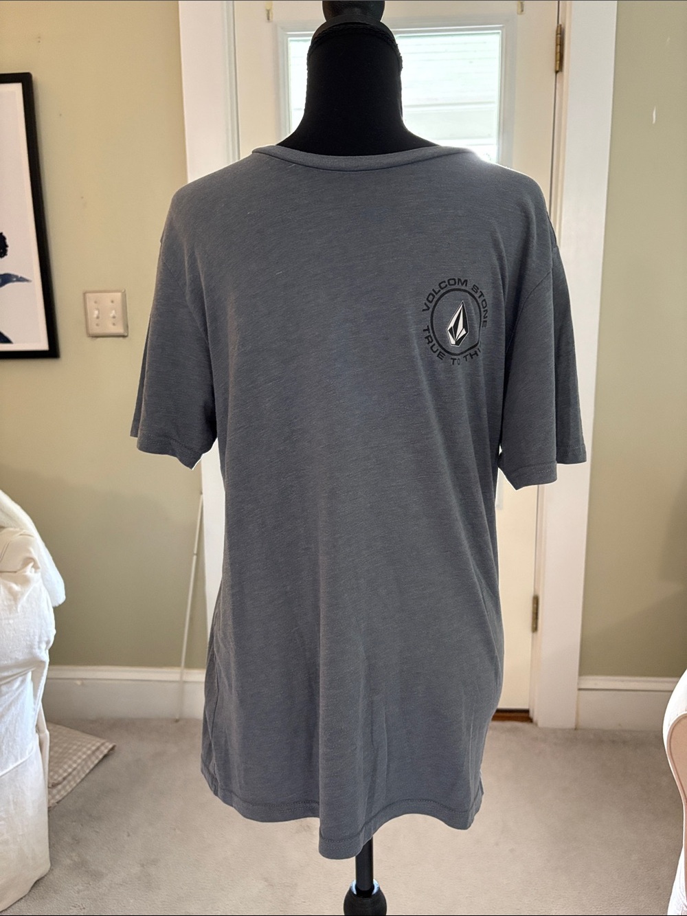 Volcom Men's Slate Gray Short Sleeve Logo Tee